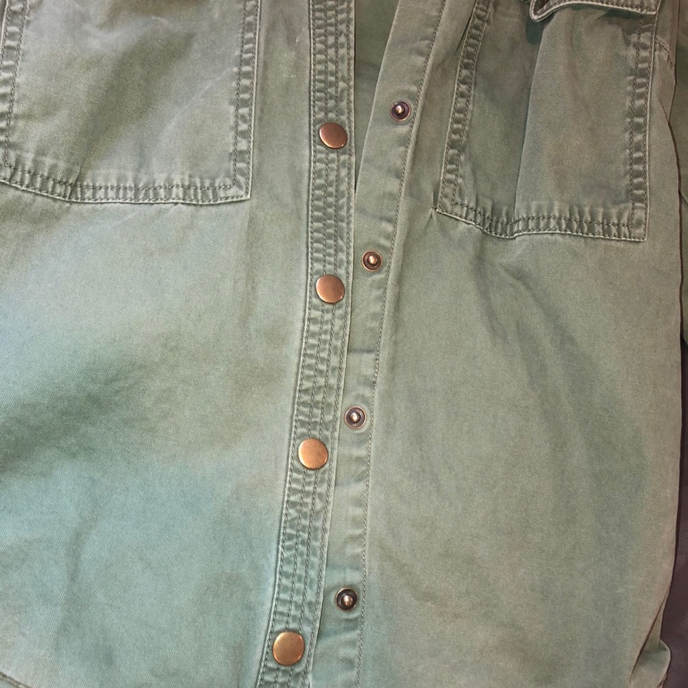 Army green jean jacket - Picture 3 of 4